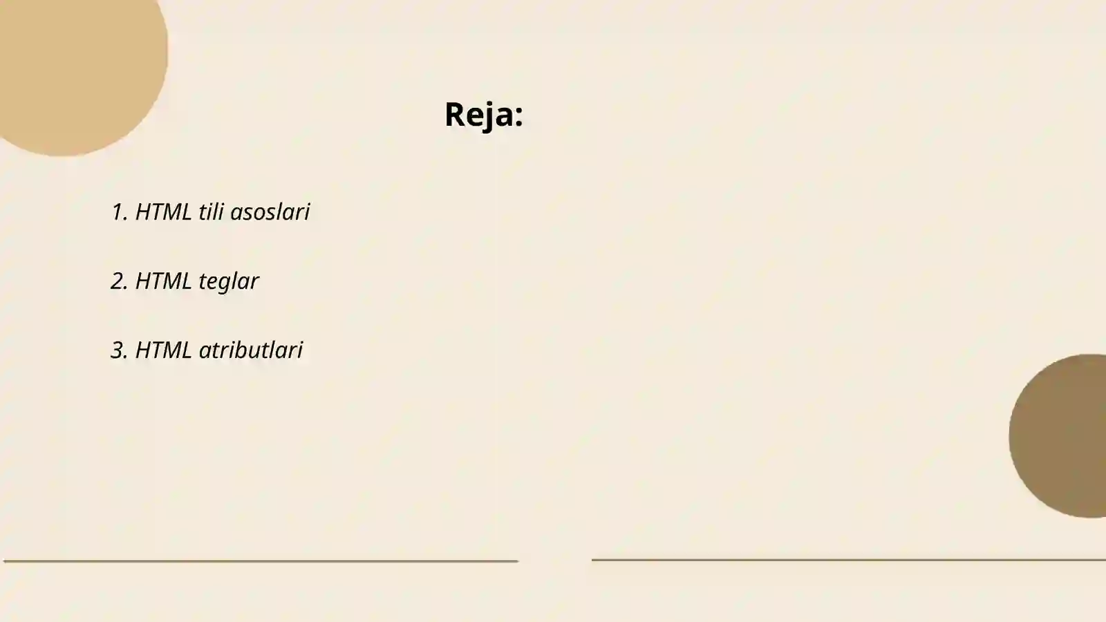 HTML tili asoslari 2