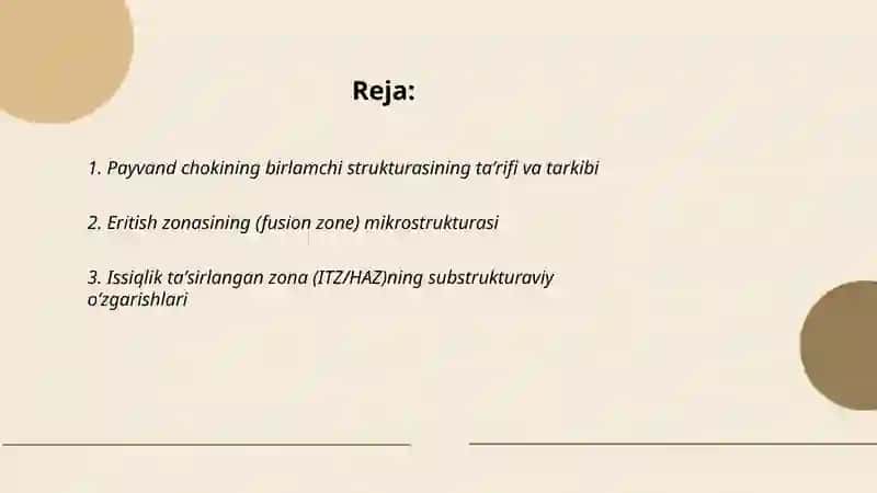 Metalldagi payvand chokini birlamchi strukturasi va substrukturasi 2