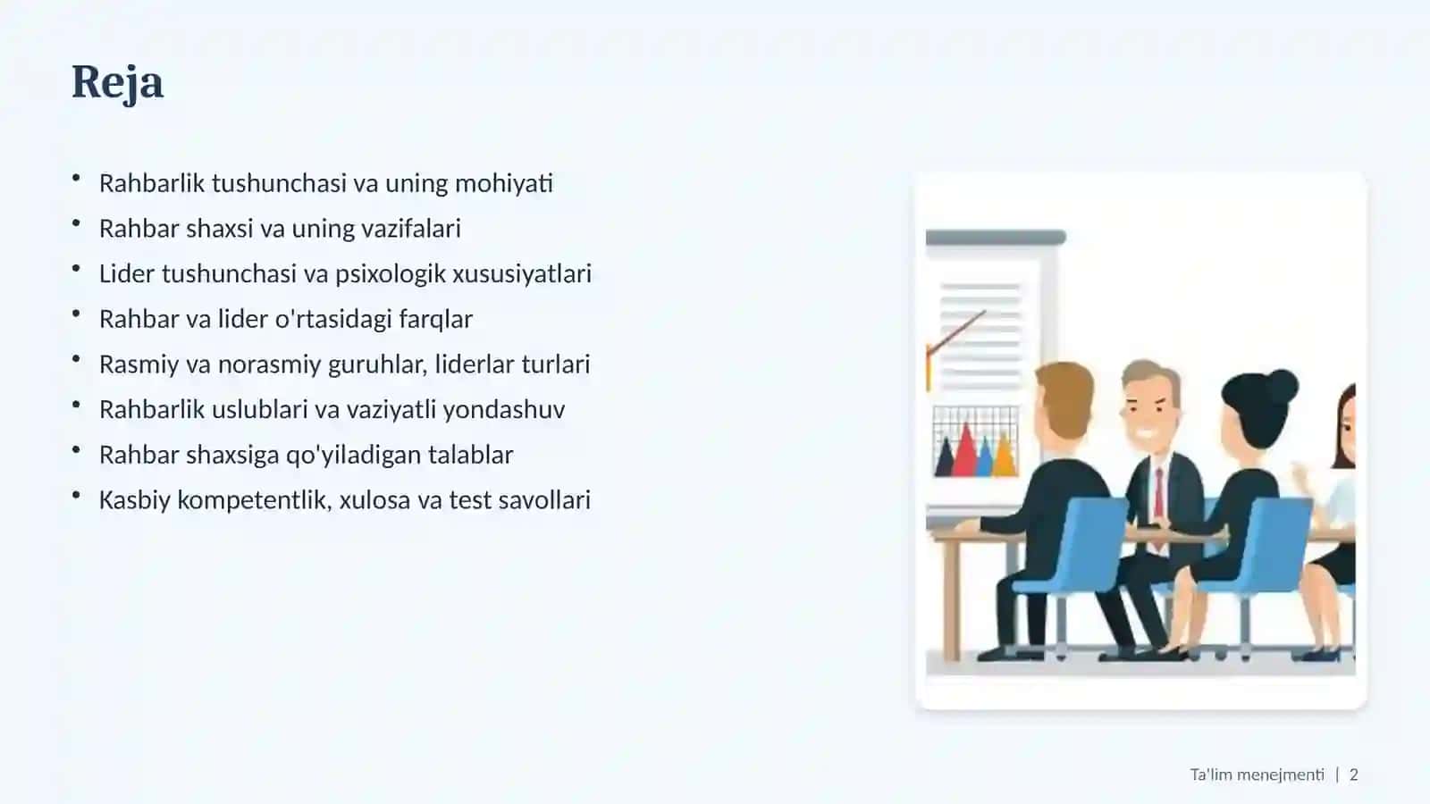 RAHBAR VA LIDER TUSHUNCHASI 2