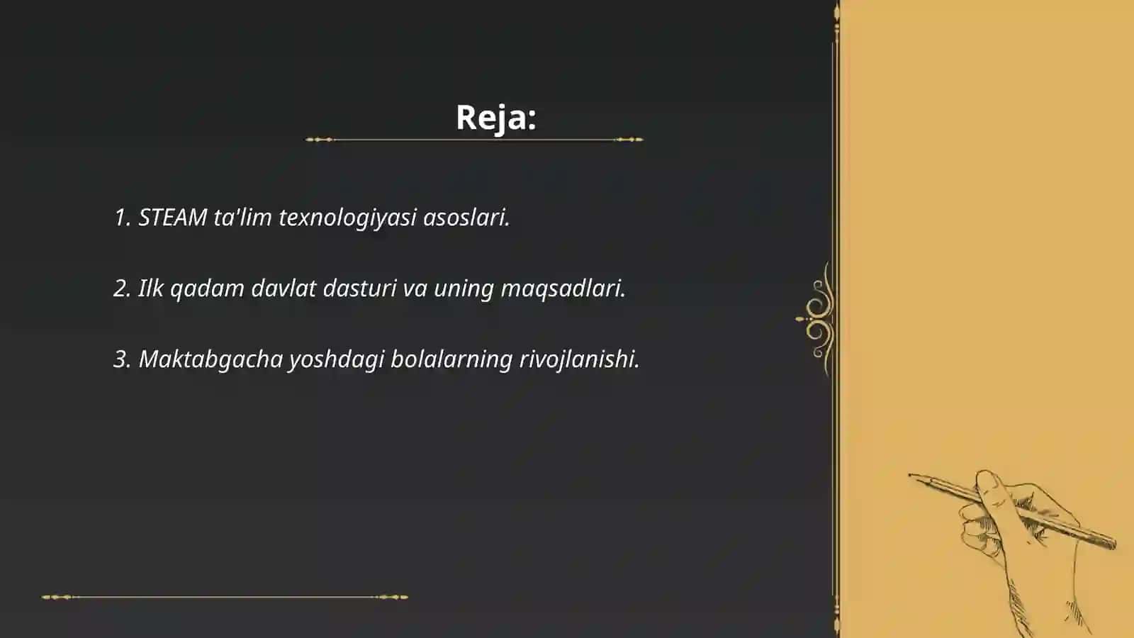 Ilk qadam davlat dasturi boʻyicha maktabgacha yoshdagi bolalarda STEAM taʼlim texnologiyasi asosida taʼlim-tarbiya berish masalalari 2