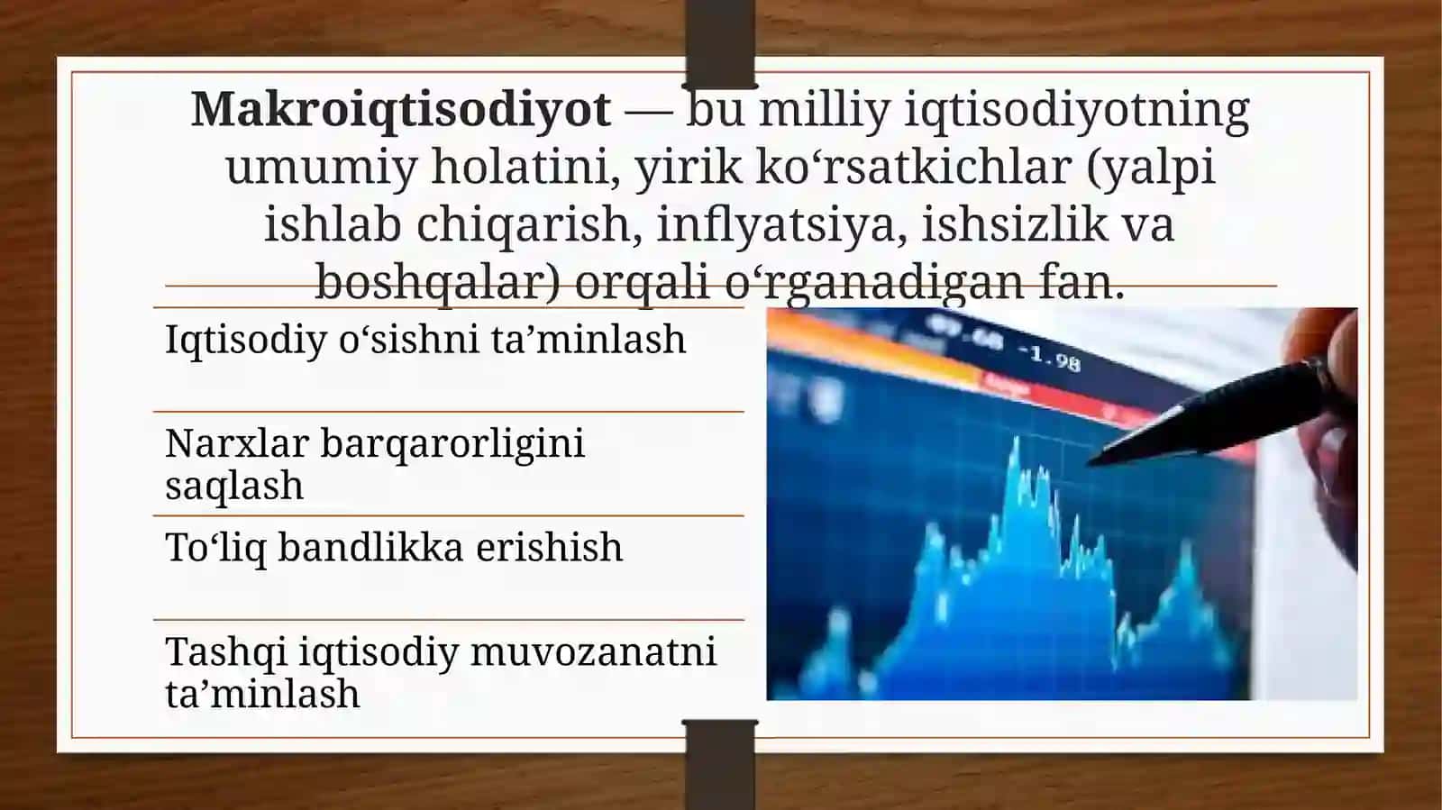 «Makroiqtisodiyot»fanigakirish 2