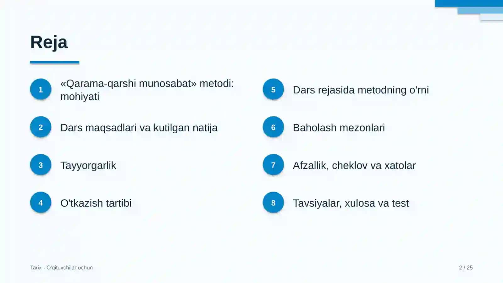 tarix darslarida qarama qarshi munosabat metodidan foydalanish 9652 2