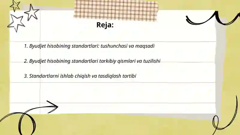 Byudjet hisobining standartlari 2