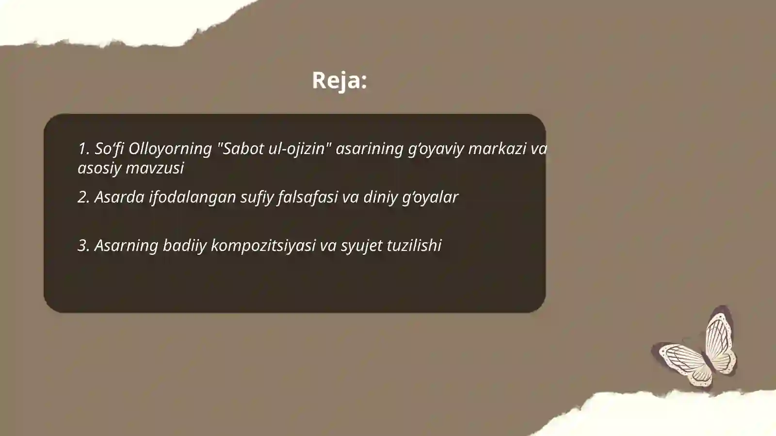 Sabot ul-ojizin 2