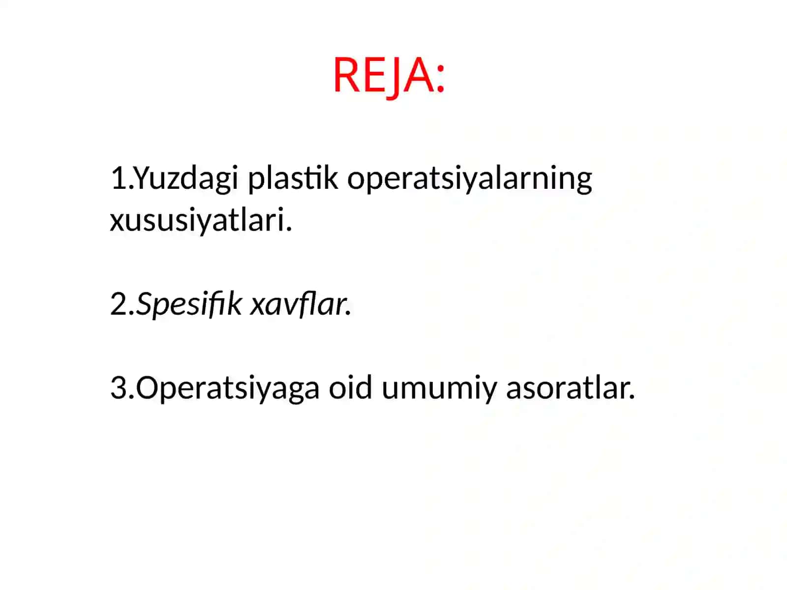 Yuzdagi plastik operatsiyalar xususiyatlari 2