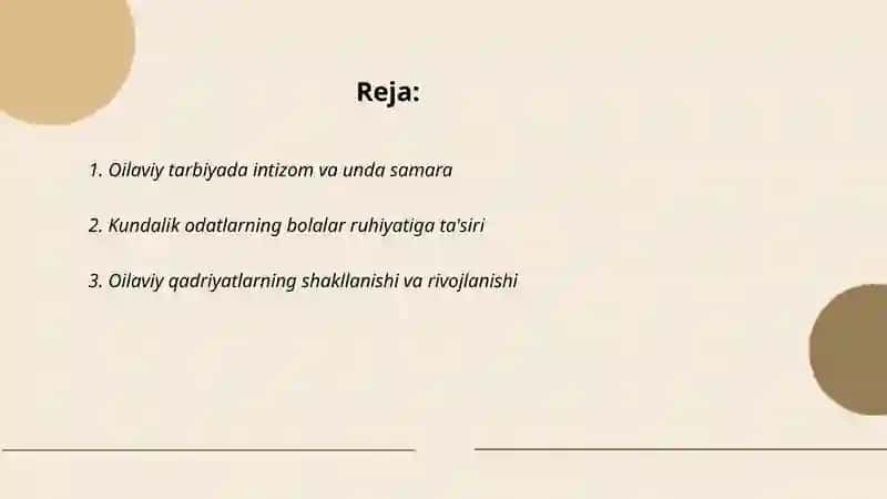 Oilaviy Tarbiya 2