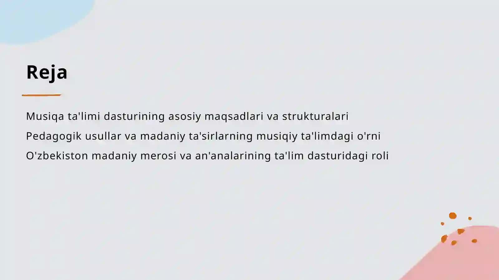 Musiqa  ta'limi dasturining  xususiyatlari 2