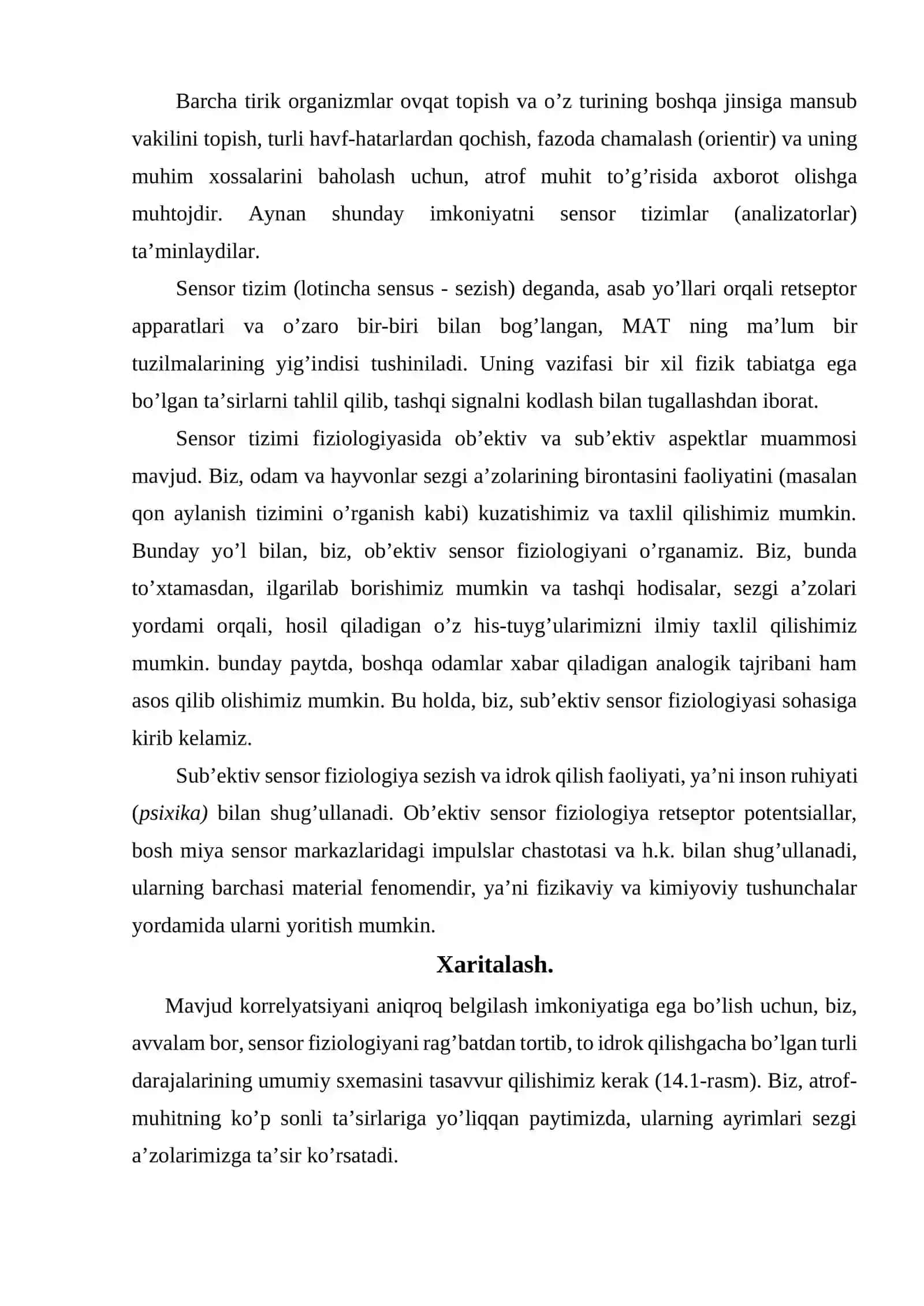 Sensor tizimlar (analizatorlar) 2