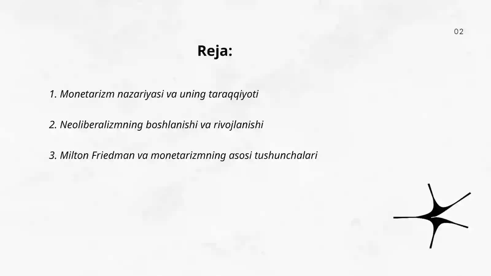 Monetarizm va neoliberalizm evolyutsiyasi. Nomukammal bozor taʼlimotlarini oʻrganish va tahlil qilish 2