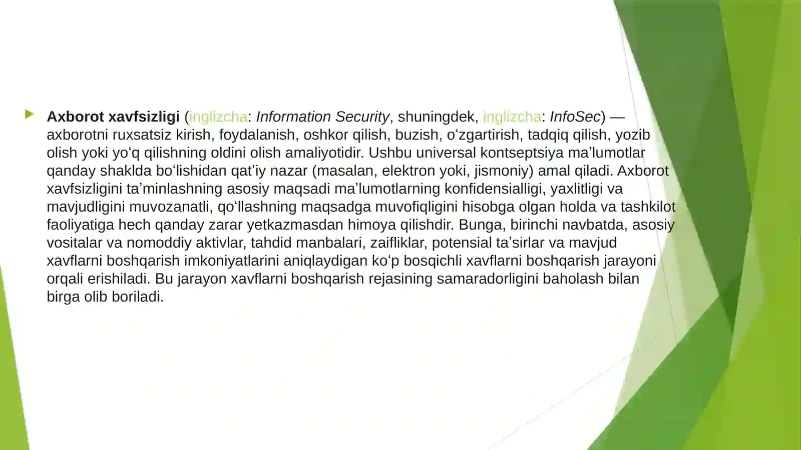 AXBOROT XAVFSIZLIGINING ASOSIY TUSHUNCHALARI VA KIBER JINOYATCHILLIK TARIXI 2