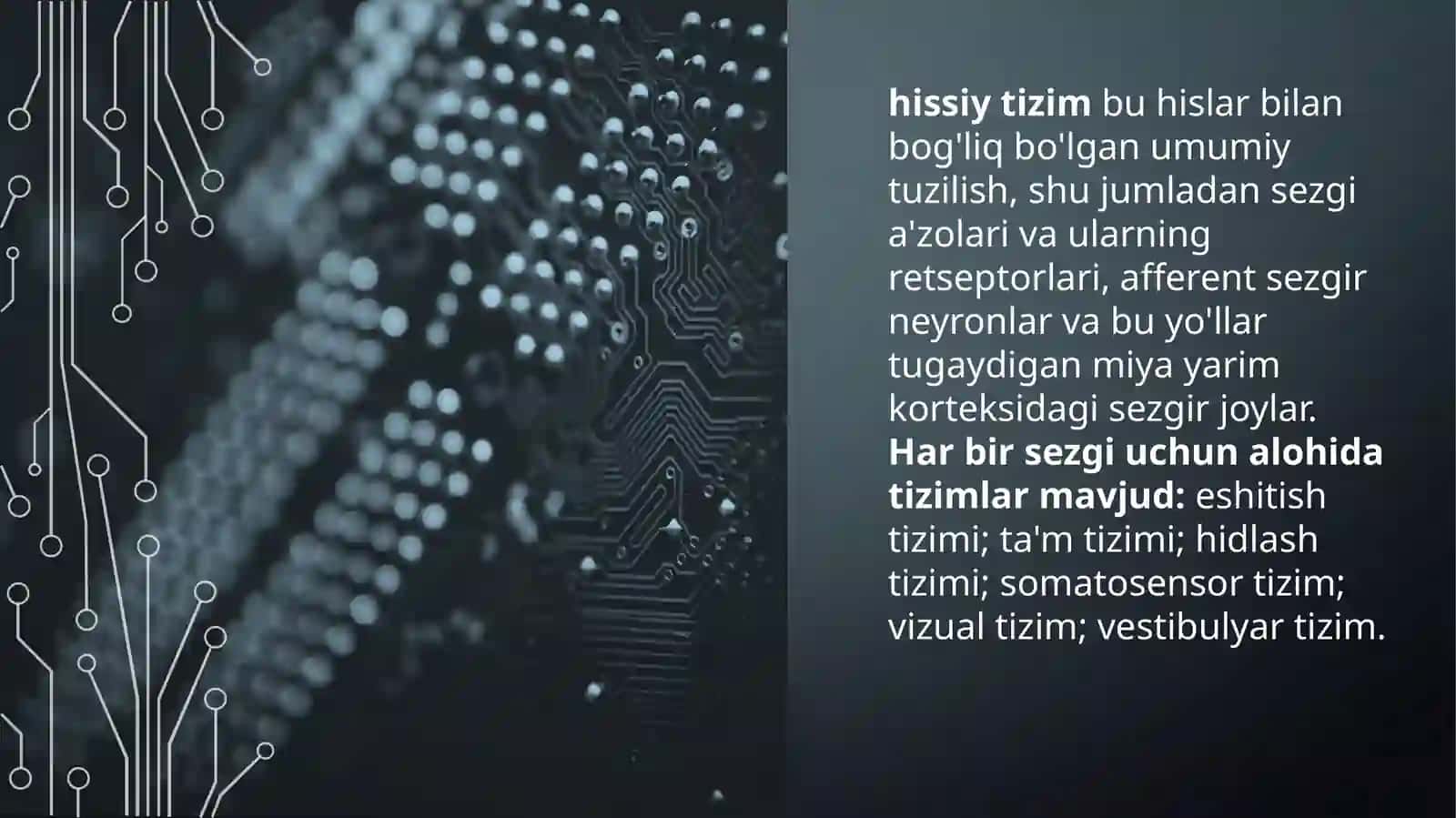 SENSOR TIZIMIDA MALUMOTNI QAYTA ISHLASH 2