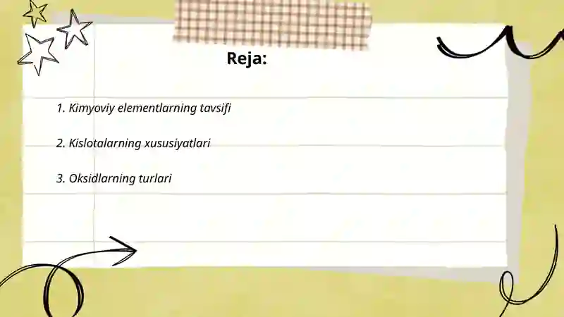 Kimyoviy elementlar tavsifi 2