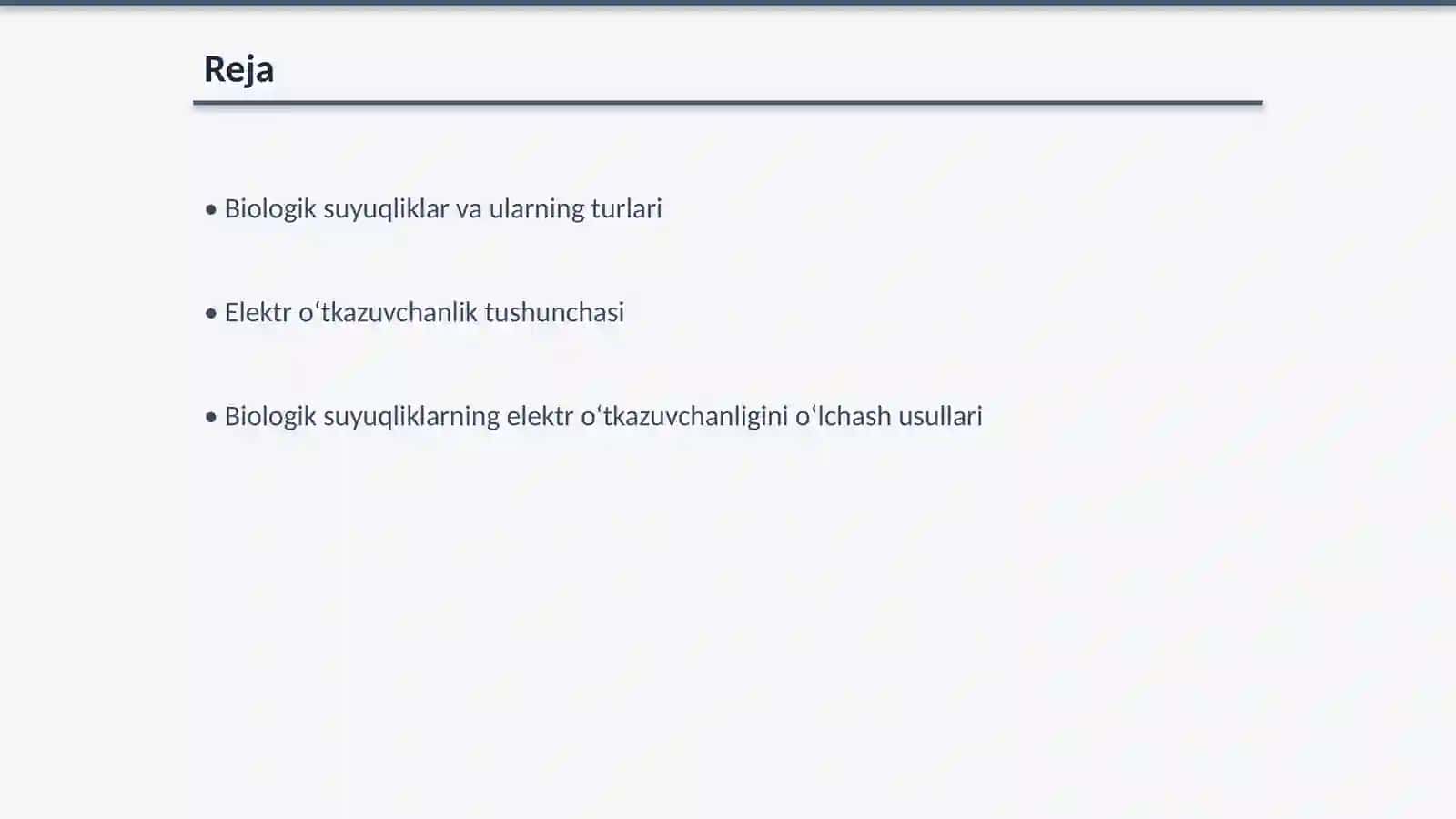 Biologik suyuqliklarning elektr o‘tkazuvchanligi 2