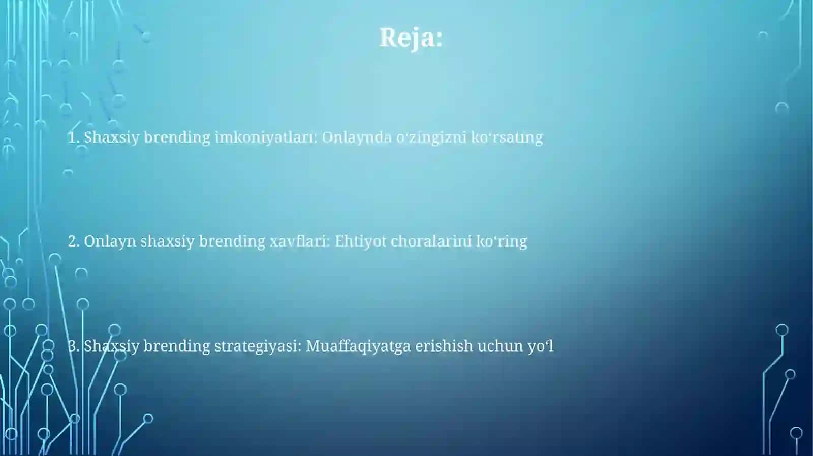 Shaxsiy brendni shakllantirish: imkoniyatlar va xatarlar 2