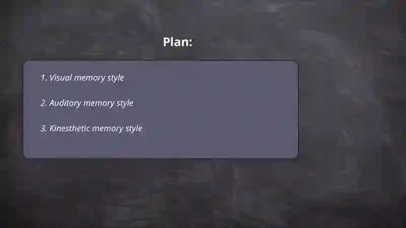 Visual memory style 2