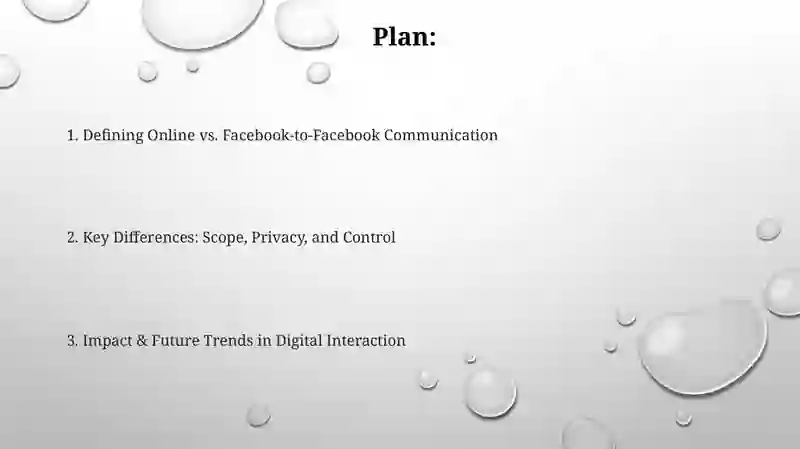 Differences between online and Facebook to Facebook communication 2