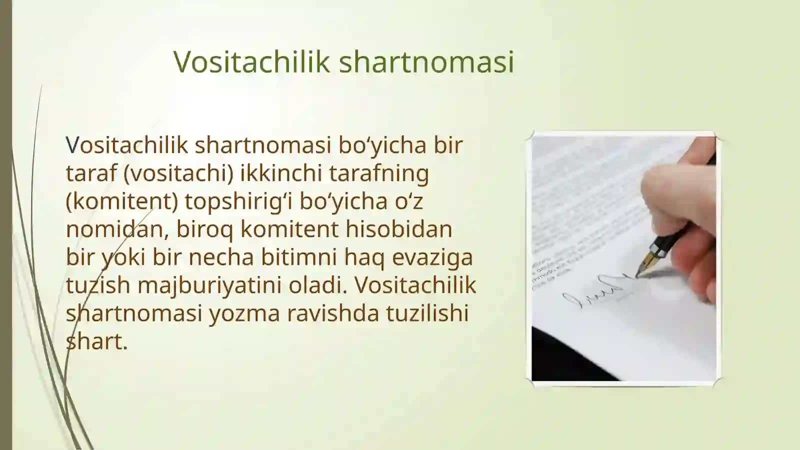 Vositachilik shartnomasi 2