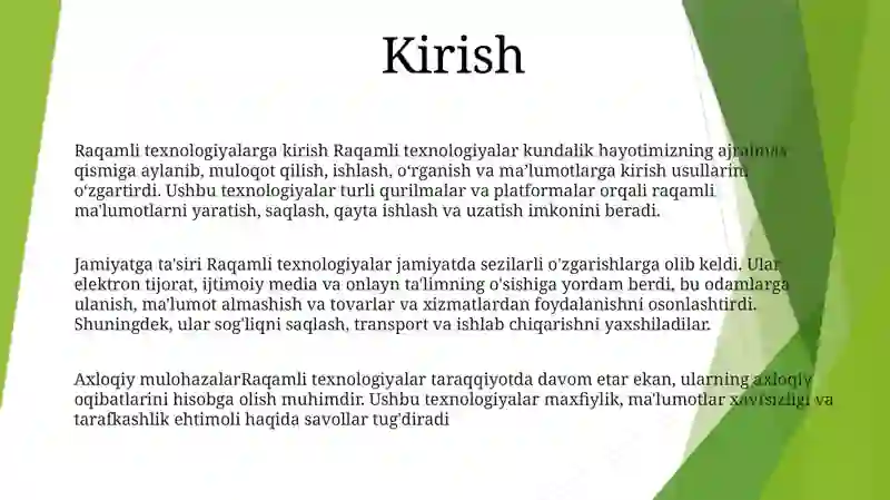 Raqamli Texnologiyalar 2