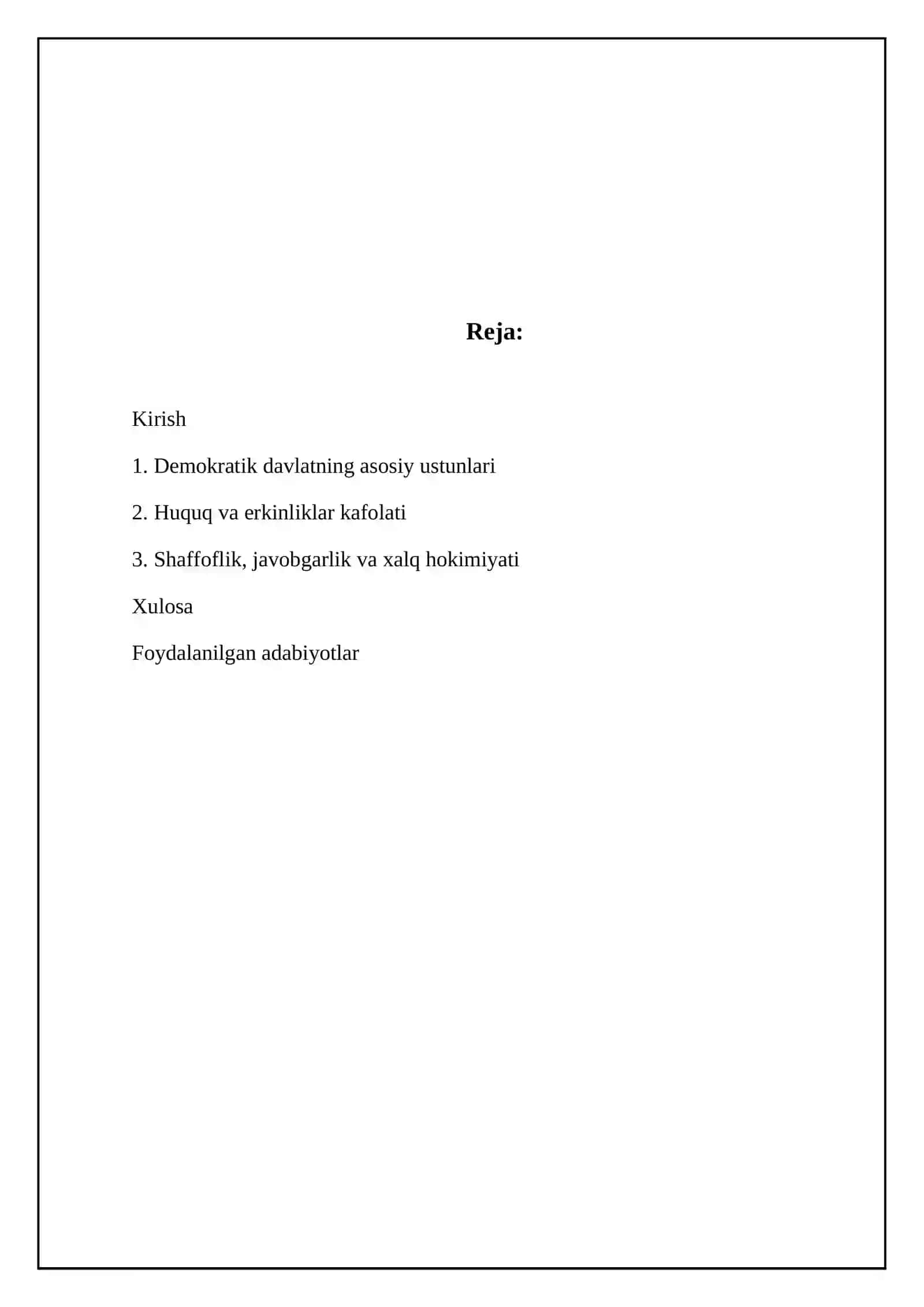 Demokratik davlatning asosiy ustunlari 2