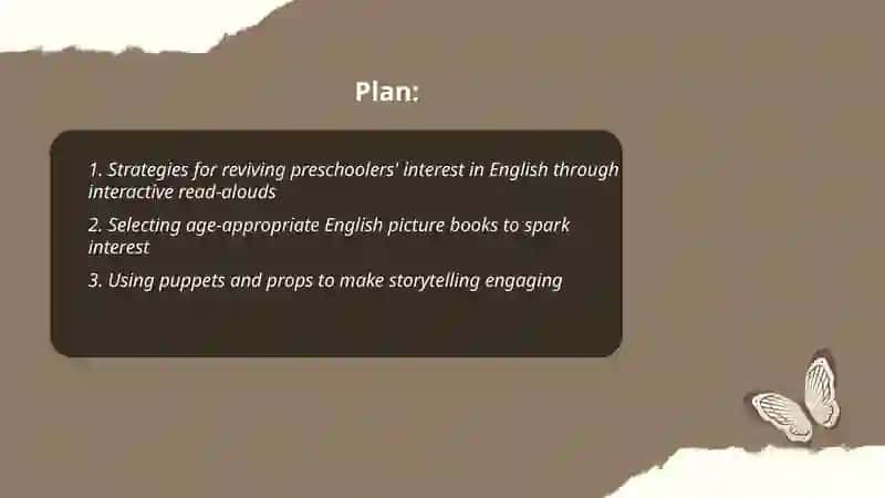 Revival interest in language by reading English books and storytelling for preschoolers 2