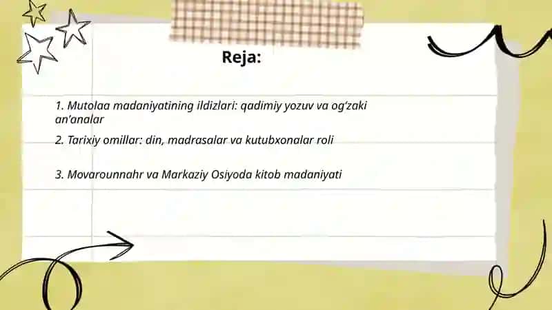 Mutolaa madaniyati genezisi va tarixiy omillari 2