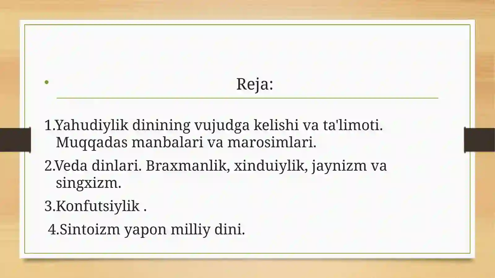 Milliy dinlar 2