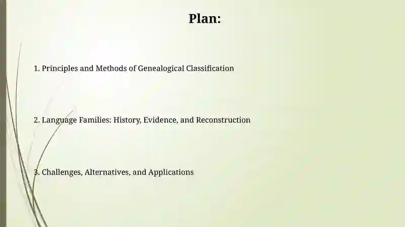 Genealogical classification of languages 2