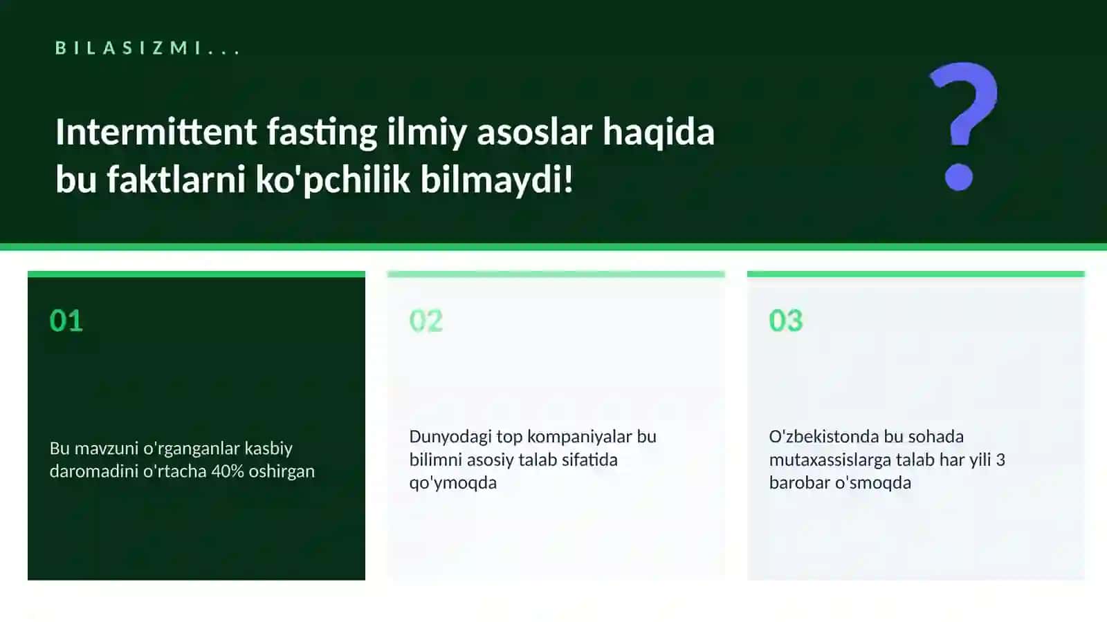 Intermittent fasting ilmiy asoslar 2