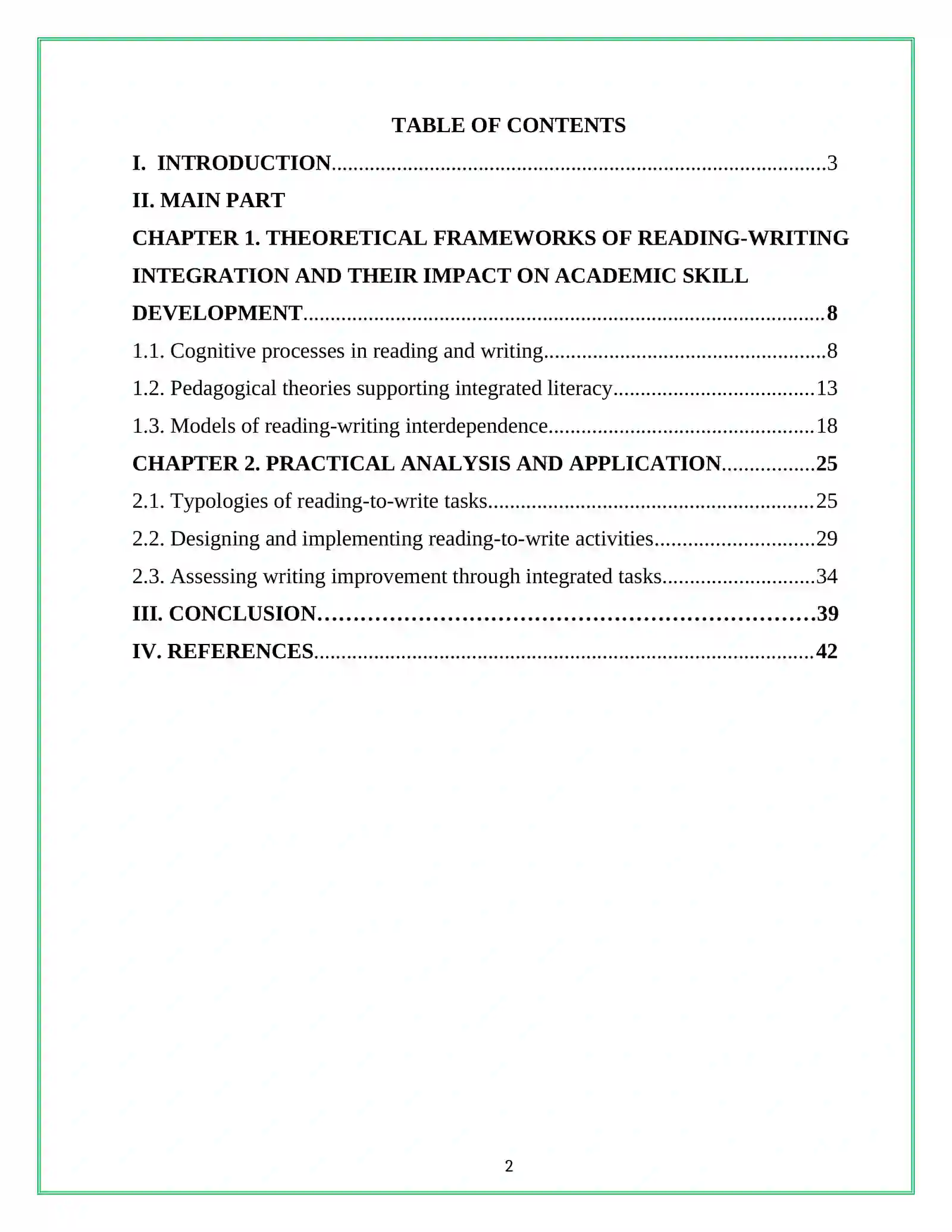 READING-TO-WRITE TASKS: ENHANCING WRITING SKILLS THROUGH INTEGRATED READING ACTIVITIES 2