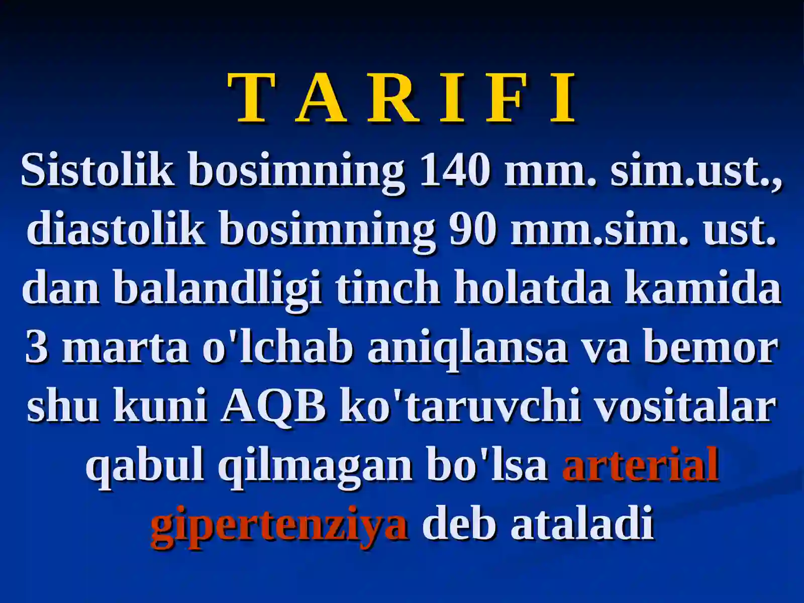 Gipertoniya kasalligi (etiologiya, patogenez, klinika, tekshiruv uslublari, kechishi, davolash) 2