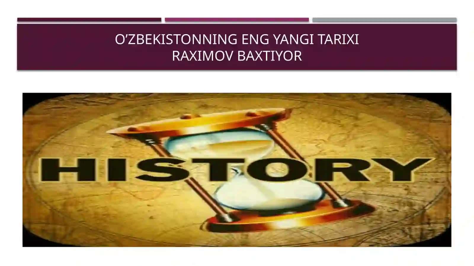 O’zbekistonning eng yangi tarixi 2