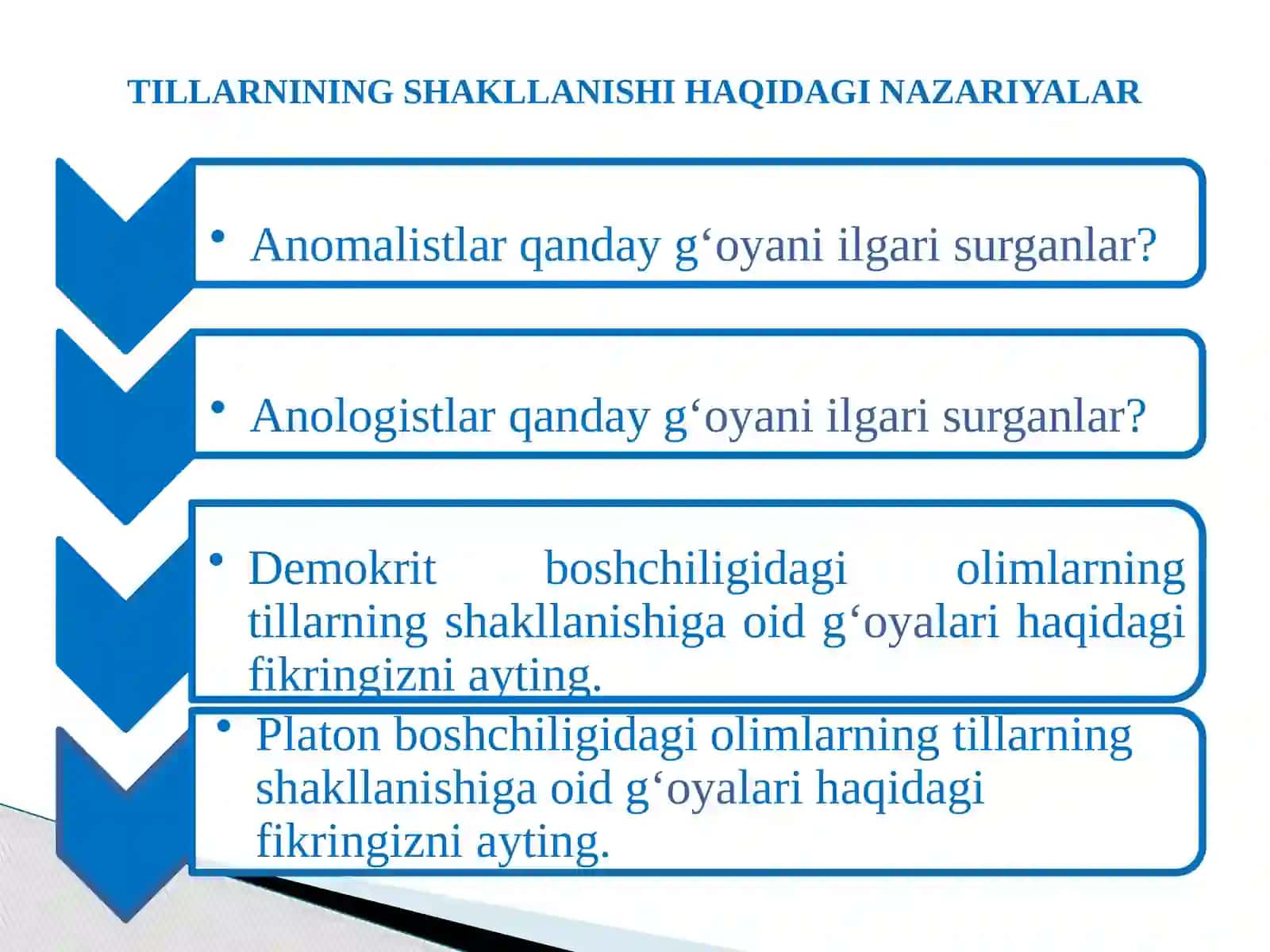 TILLARNINING SHAKLLANISHI HAQIDAGI  NAZARIYALAR. YOZUVNING TARIXIY AHAMIYATI 2