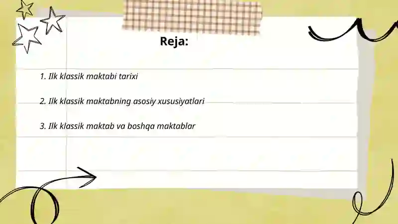 Ilk klassik maktabi tarixi 2