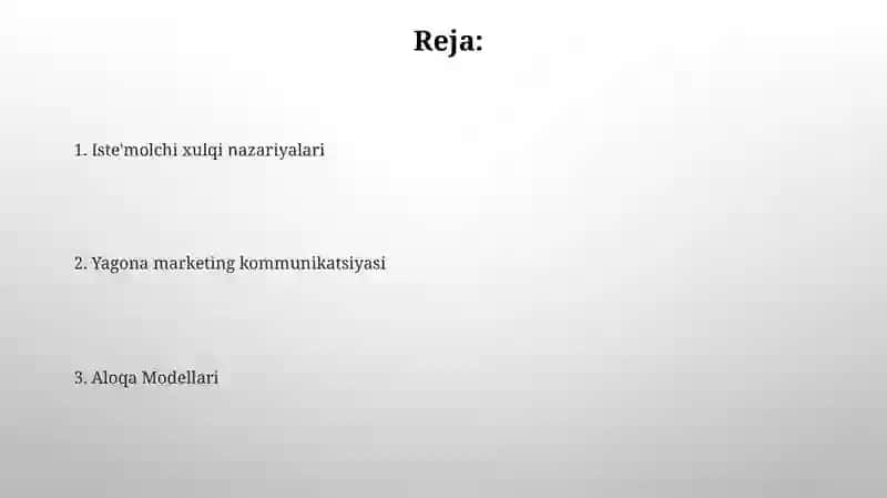 Marketing kommunikatsiyasining nazariy asoslari 2