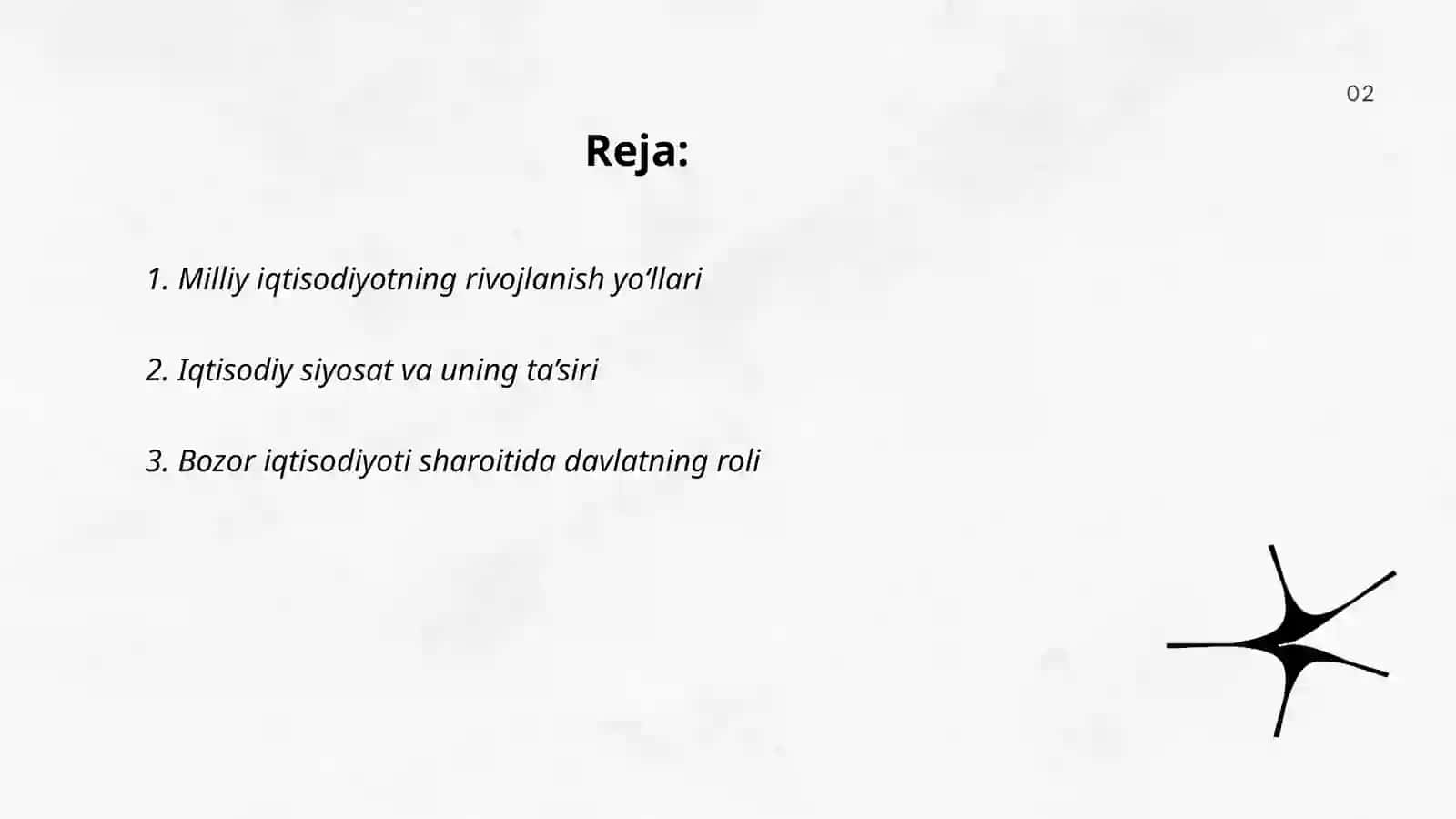 Milliy iqtisodiyotning rivojlanish yo‘llari 2