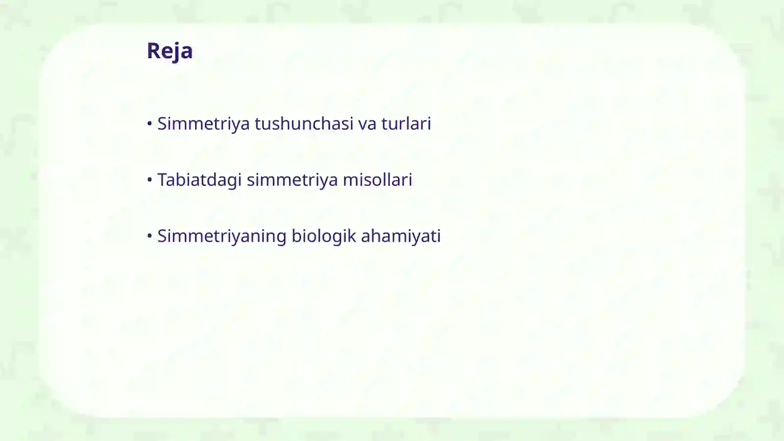 Tabiatdagi simmetriya 2