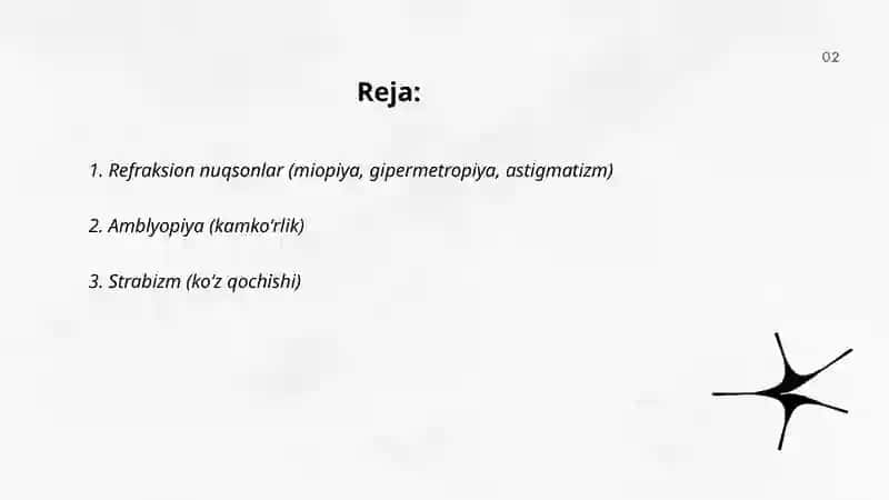 Koʻruv analizatorlarining patologiyasi 2