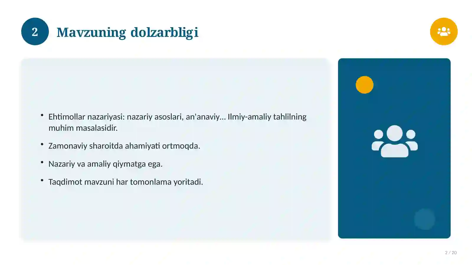 Ehtimollar nazariyasi 2
