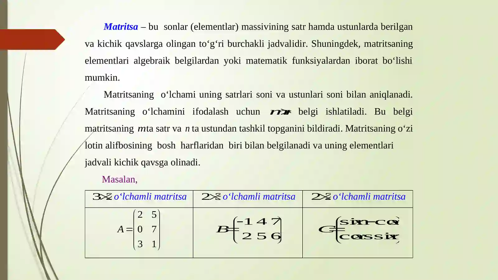 Matritsalar 2