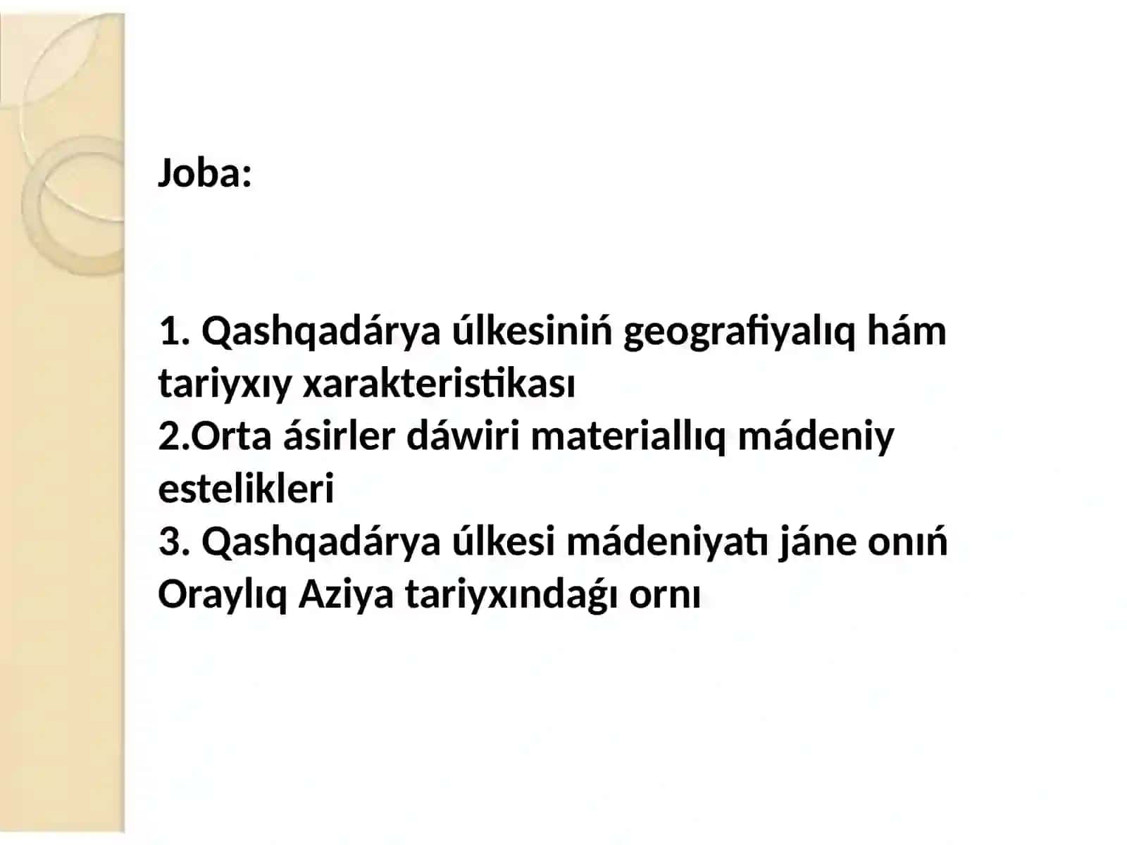 Qaraqalpaq Mámleketlik Universiteti Tariyx Arxeologiya Qa’nigeligi 2