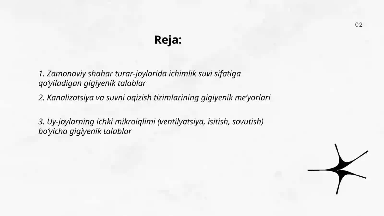 Zamonaviy turar-joylar va shaharlardagi yashash mavzelariga bo'lgan gigiyenik talablar 2