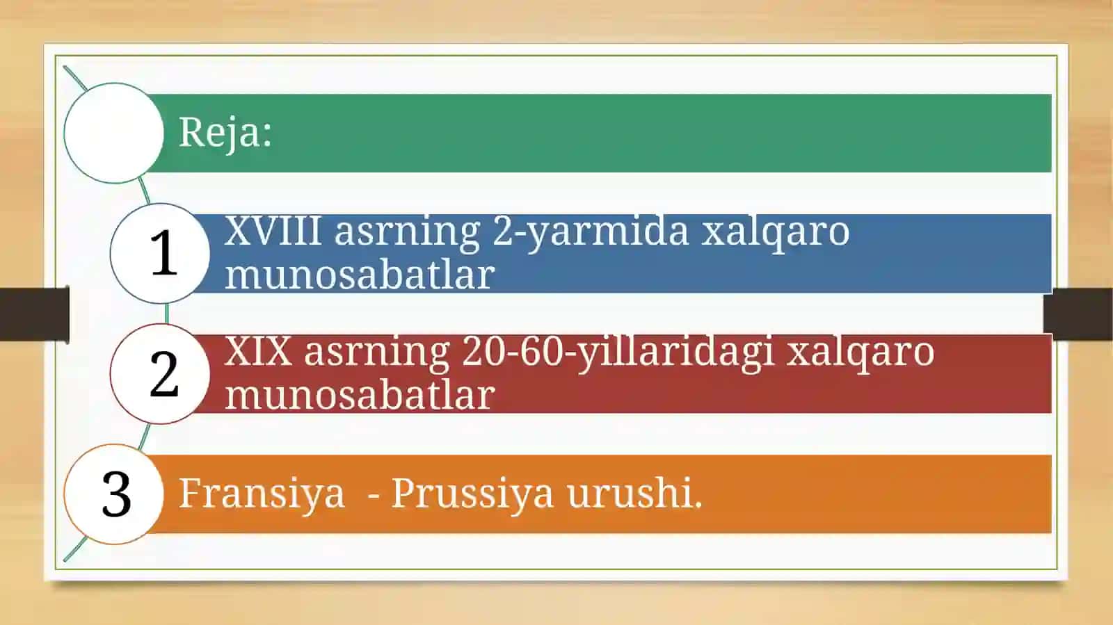 XVIII - XIX asrlarda Xalqaro munosabatlar. Fransiya - Prussiya urushi 2