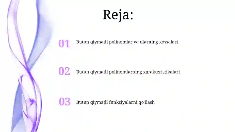 Butun qiymatli funksiyalar 2