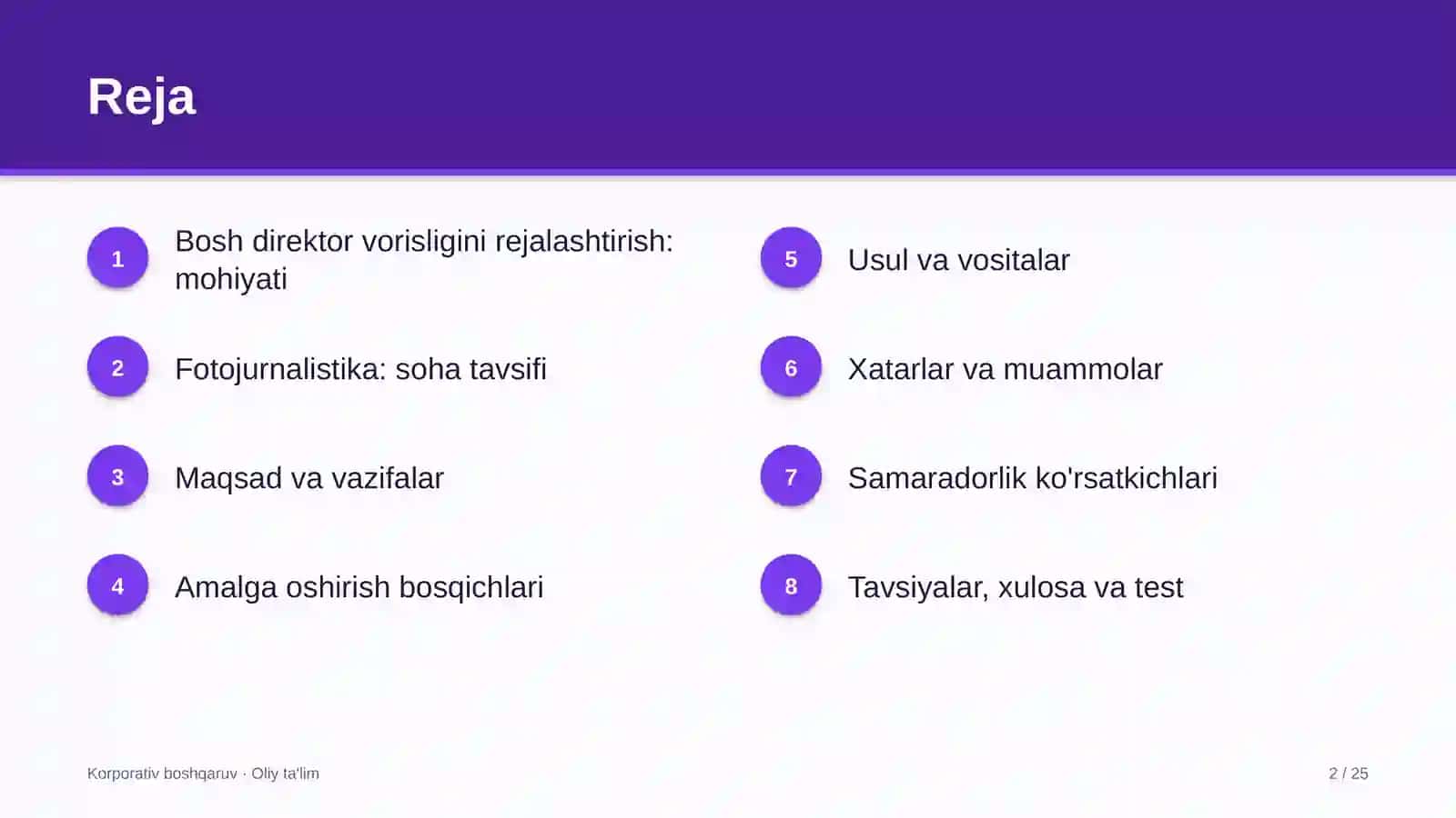 fotojurnalistikada bosh direktor vorisligini rejalashtirish 4972 2