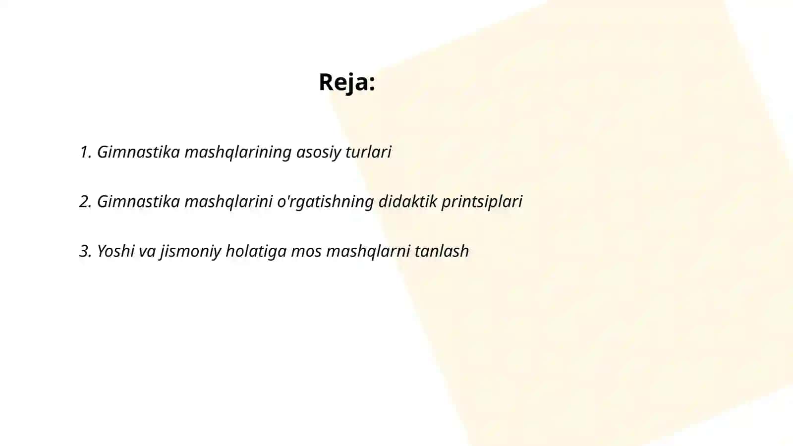 Gimnastika mashqlarini oʻrganish metodikasi 2