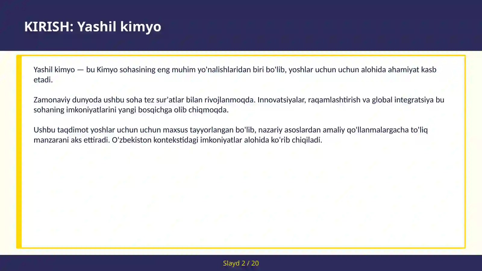 YASHIL KIMYO 2