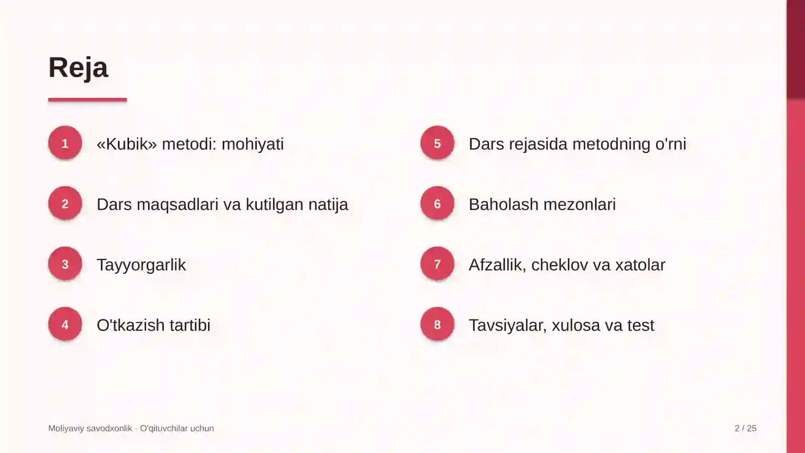 moliyaviy savodxonlik darslarida kubik metodidan foydalanish 5662 2