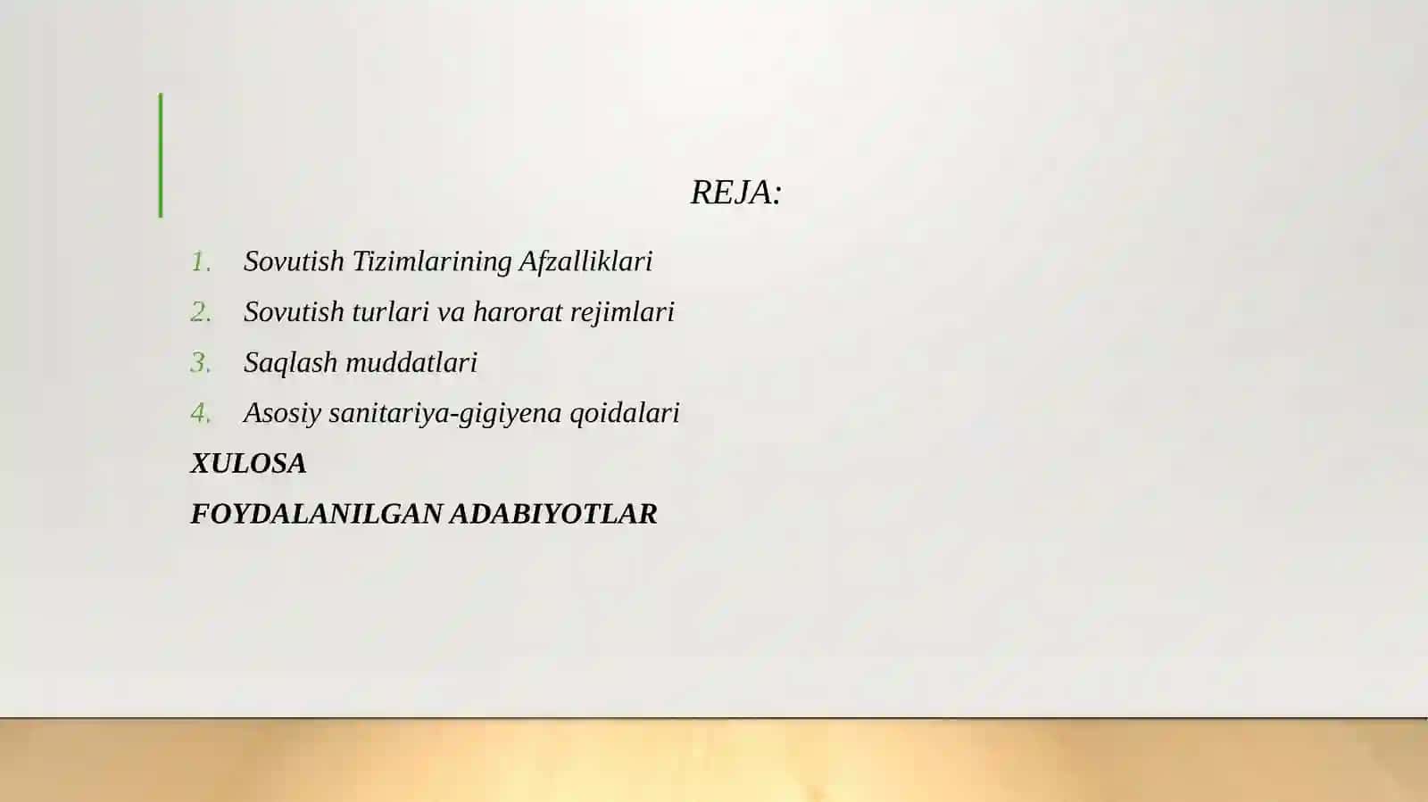 GO‘SHT VA GO‘SHT MAHSULOTLARINI SOVUTISH YORDAMIDA SAQLASH 2