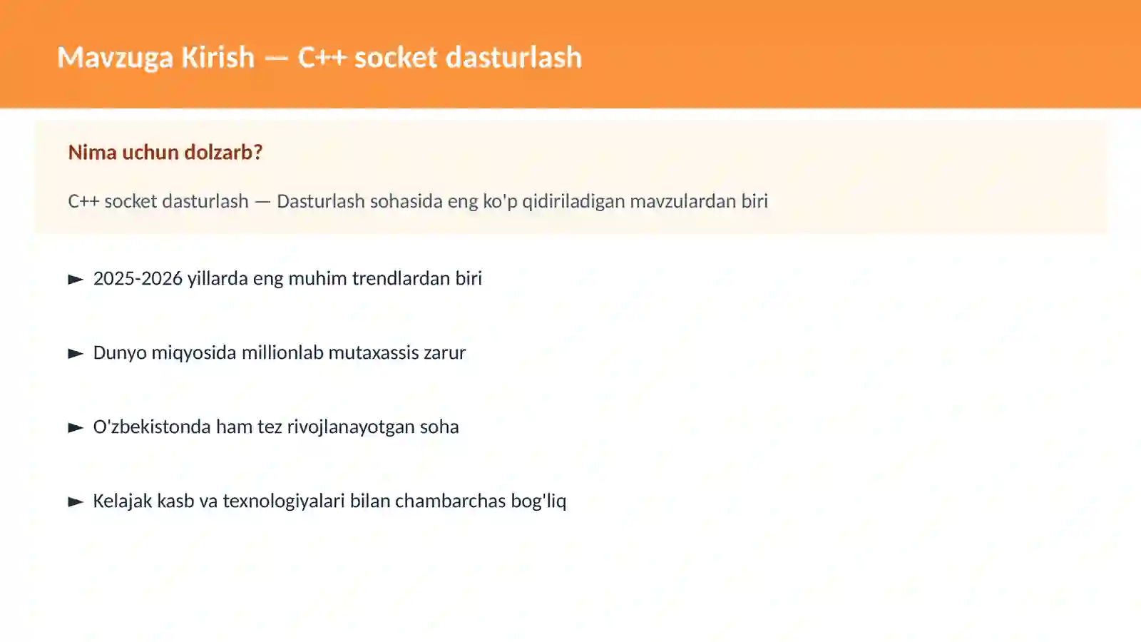 C++ VA TIZIM DASTURLASH 2