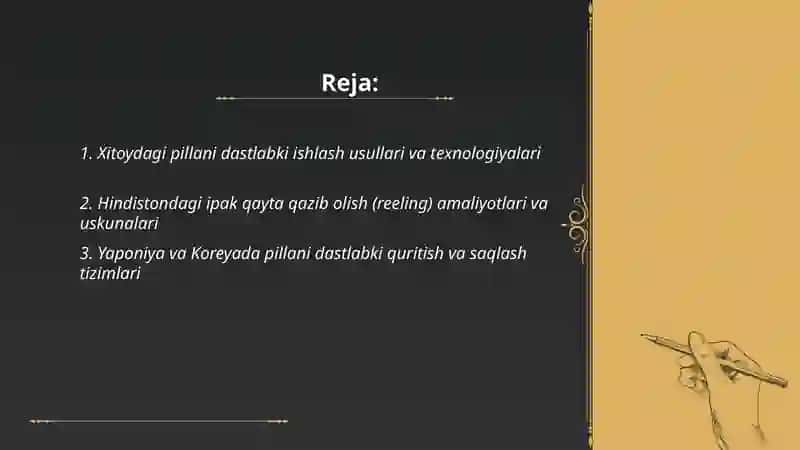Xitoydagi pillani dastlabki ishlash usullari va texnologiyalari 2